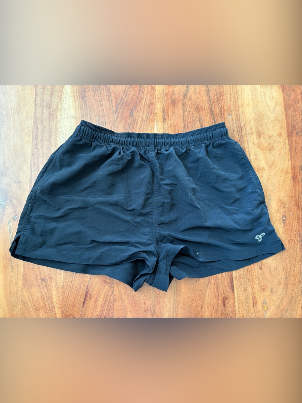 TNA Black Drawstring Athletic Shorts